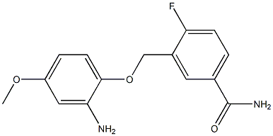 3-[(2-amino-4-methoxyphenoxy)methyl]-4-fluorobenzamide Struktur