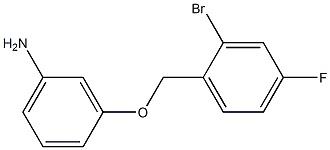 3-[(2-bromo-4-fluorophenyl)methoxy]aniline Struktur