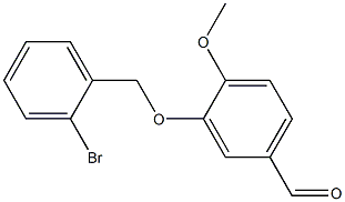 3-[(2-bromobenzyl)oxy]-4-methoxybenzaldehyde Struktur