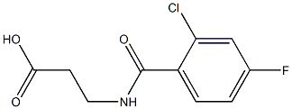 3-[(2-chloro-4-fluorobenzoyl)amino]propanoic acid Struktur