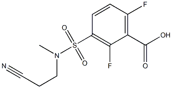 3-[(2-cyanoethyl)(methyl)sulfamoyl]-2,6-difluorobenzoic acid Structure