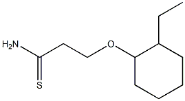 3-[(2-ethylcyclohexyl)oxy]propanethioamide Struktur