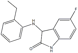 3-[(2-ethylphenyl)amino]-5-fluoro-2,3-dihydro-1H-indol-2-one Struktur