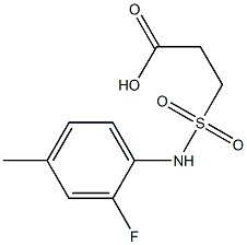 3-[(2-fluoro-4-methylphenyl)sulfamoyl]propanoic acid Struktur