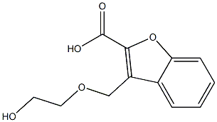 3-[(2-hydroxyethoxy)methyl]-1-benzofuran-2-carboxylic acid Struktur