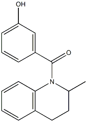 3-[(2-methyl-1,2,3,4-tetrahydroquinolin-1-yl)carbonyl]phenol Struktur