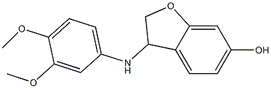 3-[(3,4-dimethoxyphenyl)amino]-2,3-dihydro-1-benzofuran-6-ol Struktur