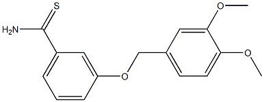 3-[(3,4-dimethoxyphenyl)methoxy]benzene-1-carbothioamide Struktur