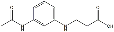 3-[(3-acetamidophenyl)amino]propanoic acid Struktur