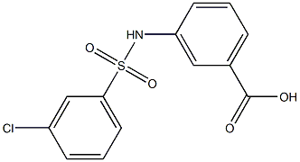 3-[(3-chlorobenzene)sulfonamido]benzoic acid Struktur