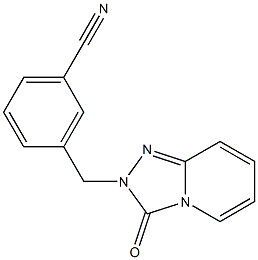 3-[(3-oxo[1,2,4]triazolo[4,3-a]pyridin-2(3H)-yl)methyl]benzonitrile Struktur