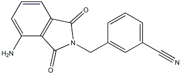 3-[(4-amino-1,3-dioxo-2,3-dihydro-1H-isoindol-2-yl)methyl]benzonitrile Struktur