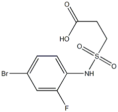 3-[(4-bromo-2-fluorophenyl)sulfamoyl]propanoic acid Struktur