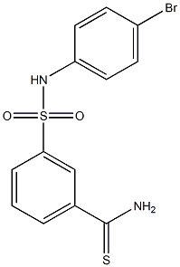 3-[(4-bromophenyl)sulfamoyl]benzene-1-carbothioamide Struktur