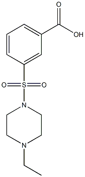 3-[(4-ethylpiperazin-1-yl)sulfonyl]benzoic acid Struktur