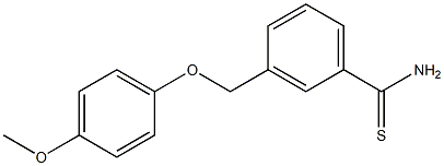 3-[(4-methoxyphenoxy)methyl]benzenecarbothioamide Struktur