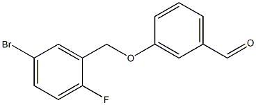 3-[(5-bromo-2-fluorophenyl)methoxy]benzaldehyde Struktur