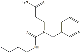 3-[(butylcarbamoyl)(pyridin-3-ylmethyl)amino]propanethioamide Struktur