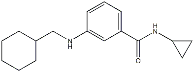 3-[(cyclohexylmethyl)amino]-N-cyclopropylbenzamide Struktur