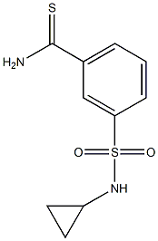 3-[(cyclopropylamino)sulfonyl]benzenecarbothioamide Struktur