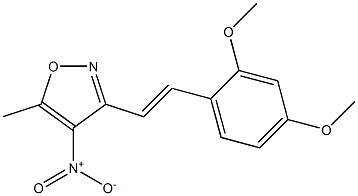 3-[(E)-2-(2,4-dimethoxyphenyl)vinyl]-5-methyl-4-nitroisoxazole Struktur