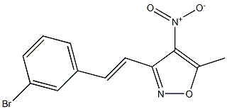 3-[(E)-2-(3-bromophenyl)vinyl]-5-methyl-4-nitroisoxazole Struktur