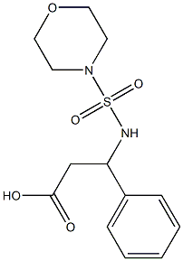 3-[(morpholine-4-sulfonyl)amino]-3-phenylpropanoic acid Struktur