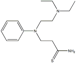 3-[[2-(diethylamino)ethyl](phenyl)amino]propanethioamide Struktur