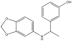 3-[1-(2H-1,3-benzodioxol-5-ylamino)ethyl]phenol Struktur