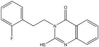 3-[2-(2-fluorophenyl)ethyl]-2-sulfanyl-3,4-dihydroquinazolin-4-one Struktur