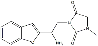 3-[2-amino-2-(1-benzofuran-2-yl)ethyl]-1-methylimidazolidine-2,4-dione Struktur