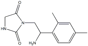 3-[2-amino-2-(2,4-dimethylphenyl)ethyl]imidazolidine-2,4-dione Struktur