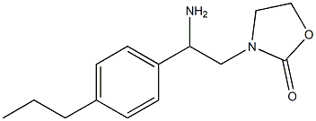 3-[2-amino-2-(4-propylphenyl)ethyl]-1,3-oxazolidin-2-one Struktur