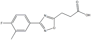 3-[3-(4-fluoro-3-methylphenyl)-1,2,4-oxadiazol-5-yl]propanoic acid Struktur