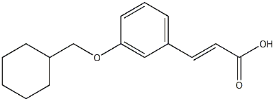 3-[3-(cyclohexylmethoxy)phenyl]prop-2-enoic acid Struktur