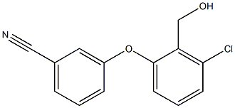 3-[3-chloro-2-(hydroxymethyl)phenoxy]benzonitrile Struktur