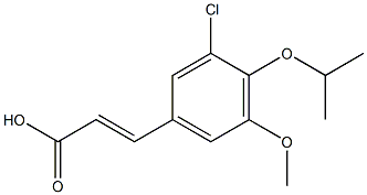 3-[3-chloro-5-methoxy-4-(propan-2-yloxy)phenyl]prop-2-enoic acid Struktur