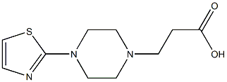 3-[4-(1,3-thiazol-2-yl)piperazin-1-yl]propanoic acid Struktur