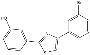 3-[4-(3-bromophenyl)-1,3-thiazol-2-yl]phenol Struktur