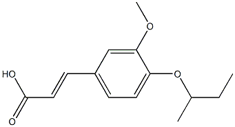 3-[4-(butan-2-yloxy)-3-methoxyphenyl]prop-2-enoic acid Struktur