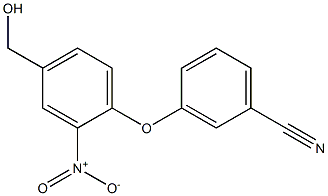 3-[4-(hydroxymethyl)-2-nitrophenoxy]benzonitrile Struktur