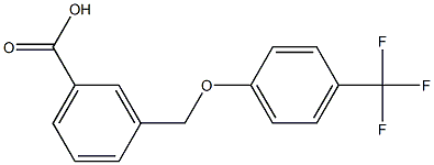 3-[4-(trifluoromethyl)phenoxymethyl]benzoic acid Struktur