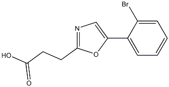 3-[5-(2-bromophenyl)-1,3-oxazol-2-yl]propanoic acid Struktur