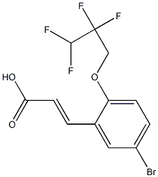 3-[5-bromo-2-(2,2,3,3-tetrafluoropropoxy)phenyl]prop-2-enoic acid Struktur