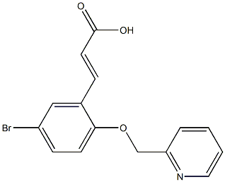 3-[5-bromo-2-(pyridin-2-ylmethoxy)phenyl]prop-2-enoic acid Struktur