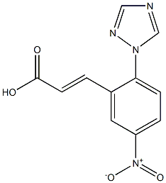 3-[5-nitro-2-(1H-1,2,4-triazol-1-yl)phenyl]prop-2-enoic acid Struktur