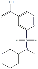 3-[cyclohexyl(ethyl)sulfamoyl]benzoic acid Struktur