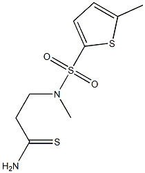 3-[methyl(5-methylthiophene-2-)sulfonamido]propanethioamide Struktur