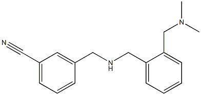 3-{[({2-[(dimethylamino)methyl]phenyl}methyl)amino]methyl}benzonitrile Struktur