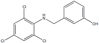 3-{[(2,4,6-trichlorophenyl)amino]methyl}phenol Struktur